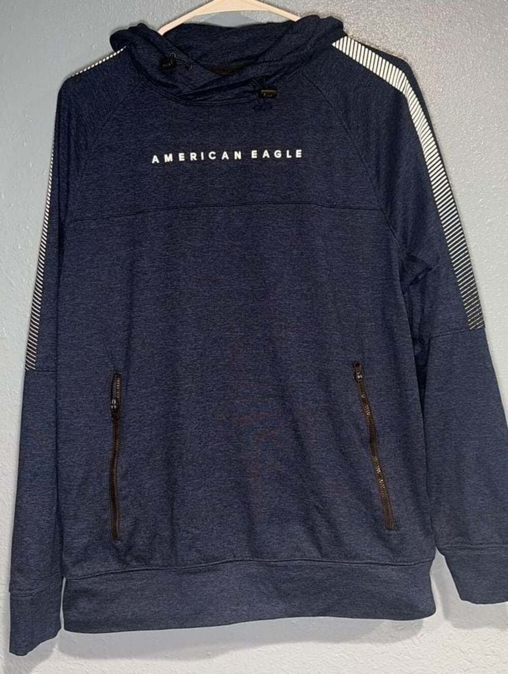 American Eagle Men's Active 24/7 Pullover Hoodie with Zippered Pockets